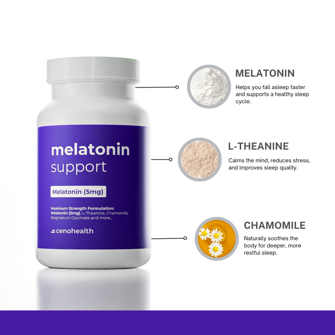 Melatonin Sleep Support Pure 5MG Melatonin L-Theanine
