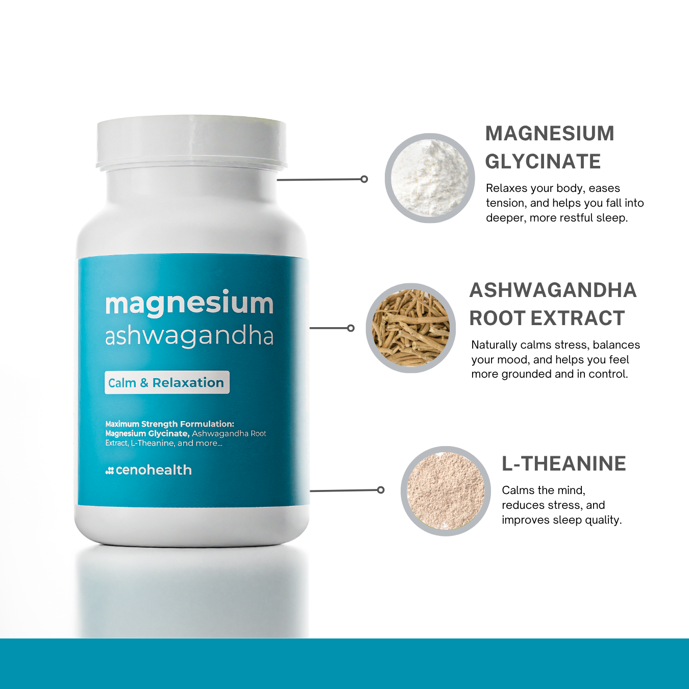 Magnesium + Ashwagandha Calm and Relaxation Stress and Anxiety