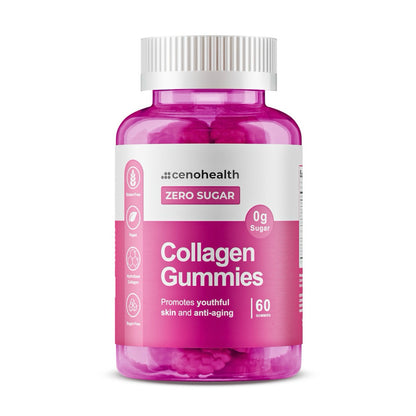 Cenohealth Collagen Gummies – For Glowing Skin, Anti-Wrinkle, Hair & Nail Growth | Sugar-Free | 60s